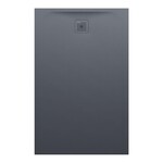 PRO brodzik prostokątny 1400 x 900 mm, z materiału kompozytowego MARBOND, grafitowy </br>z odpływem przy krótszym boku
