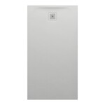 PRO brodzik prostokątny 1500 x 800 mm, z materiału kompozytowego MARBOND, jasnoszary </br>z odpływem przy krótszym boku
