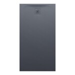 PRO brodzik prostokątny 1500 x 800 mm, z materiału kompozytowego MARBOND, grafitowy </br>z odpływem przy krótszym boku