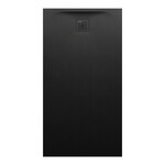 PRO brodzik prostokątny 1500 x 800 mm, z materiału kompozytowego MARBOND, czarny </br>z odpływem przy krótszym boku