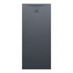 PRO brodzik prostokątny 1600 x 700 mm, z materiału kompozytowego MARBOND, grafitowy </br>z odpływem przy krótszym boku