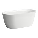 PRO wanna wolnostojąca 1500 x 700 mm, MARBOND, zintegrowany przelew, korek klik-klak chrom w komplecie, kolor biały połysk