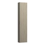 BASE kolumna wysoka lewa 1650, 1x drzwi soft close z zawiasem z lewej strony, 1 półka stała, 4 półki szklane, wiąz jasny</br>Wymiary (szer./gł./wys.): 350x1650x185 mm