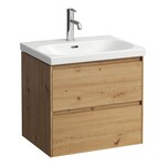 LANI szafka podumywalkowa 600, 2 szuflady, pasuje do umywalki LUA 810083, dziki dąb</br>Wymiary (szer./gł./wys.): 585x440x515 mm