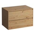 LANI szafka z blatem 800, bez wycięcia pod umywalkę, 2x szuflada, blat 12 mm, dziki dąb</br>Wymiary (szer./gł./wys.): 785x495x525 mm