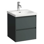 LUA Umywalka ścienna 500 x 460 mm, powłoka LCC</br>z otworem na baterię, z otworem przelewowym