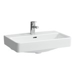PRO S Umywalka ścienna 550 x 465 mm</br>z otworem na baterię na środku, z otworem przelewowym