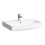 PRO S Umywalka ścienna 700 x 465 mm</br>z otworem na baterię na środku, z otworem przelewowym