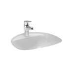 BIJOU Umywalka podblatowa 445 x 400 mm</br>z otworem na baterię na środku</br>wymiar wycięcia w blacie 415 x 365 mm