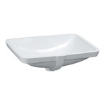 PRO S Umywalka podblatowa 525 x 400 mm, szlifowana</br>bez otworu na baterię, z otworem przelewowym