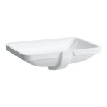 PRO S Umywalka podblatowa 645 x 450 mm, bez otworu na baterię, z otworem przelewowym, nieszlifowana