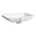 PRO S Umywalka podblatowa 595 x 430 mm, szlifowana, powłoka LCC</br>bez otworu na baterię, z otworem przelewowym