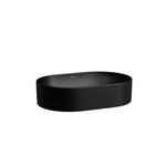 SAVOY Umywalka nablatowa owalna 550 x 380 mm, kolor czarny matowy</br>bez otworu na baterię bez otworu przelewowego