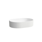 SAVOY Umywalka nablatowa owalna 550 x 380 mm, kolor biały matowy</br>bez otworu na baterię, otwór przelewowy na przedniej ściance niewidoczny dla użytkownika