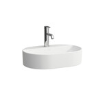 SAVOY Umywalka nablatowa owalna z półką na baterie 550 x 380 mm, kolor biały matowy</br>z otworem na baterię z otworem przelewowym