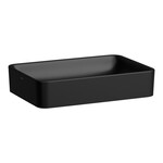 PRO S Umywalka nablatowa 500 x 380 mm, kolor czarny matowy</br>szlifowany spód i szkliwiony tył umywalki</br>bez otworu na baterię, bez otworu przelewowego