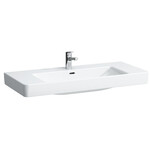 PRO S Umywalka ścienna 1050 x 460 mm, powłoka LCC</br>z otworem na baterię na środku, z otworem przelewowym