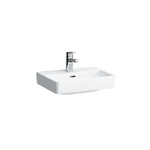 PRO S Umywalka ścienna 450 x 340 mm, powłoka LCC</br>z otworem na baterię na środku, z otworem przelewowym