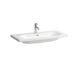 LUA Umywalka ścienna 1000 x 460 mm, powłoka LCC</br>szlifowany spód umożliwiający postawienie na blacie</br>z 2 otworami na baterie z jednym otworem przelewowym