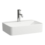 SAVOY Umywalka nablatowa prostokątna z półką na baterie 550 x 380 mm</br>z otworem na baterię otwór przelewowy na przedniej ściance niewIdoczny dla użytkownika