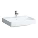 PRO S Umywalka ścienna 600 x 465 mm</br>z otworem na baterię na środku, z otworem przelewowym</br>szlifowany spód umywalki umożliwia postawienie na blacie