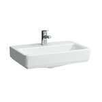 PRO S Umywalka ścienna 550 x 380 mm (compacto), powłoka LCC</br>z otworem na baterię na środku, z otworem przelewowym</br>szlifowany spód umywalki umożliwia postawienie na blacie (wymagany montaż umywalki do ściany)