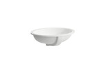 SAVOY Umywalka podblatowa owalna 500 x 415 mm,</br>wymiar wycięcia w blacie 440 x 360 mm</br>bez otworu na baterię, nieszkliwiona z zewnątrz, szlifowana
