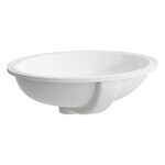 SAVOY Umywalka podblatowa owalna 500 x 415 mm,</br>wymiar wycięcia w blacie 440 x 360 mm</br>bez otworu na baterię, szkliwiona z zewnątrz, szlifowana