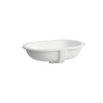 SAVOY Umywalka podblatowa owalna 575 x 375 mm, kolor biały matowy</br>wymiar wycięcia w blacie 510 x 310 mm</br>bez otworu na baterię, szkliwiona z zewnątrz