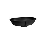 SAVOY Umywalka podblatowa owalna 575 x 375 mm, kolor czarny matowy</br>wymiar wycięcia w blacie 510 x 310 mm</br>bez otworu na baterię, szkliwiona z zewnątrz, szlifowana