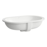 SAVOY Umywalka podblatowa owalna 575 x 375 mm, kolor biały matowy</br>wymiar wycięcia w blacie 510 x 310 mm</br>bez otworu na baterię, szkliwiona z zewnątrz, szlifowana