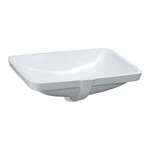PRO S Umywalka podblatowa 525 x 400 mm, szlifowana, powłoka LCC Active</br>bez otworu na baterię, z otworem przelewowym
