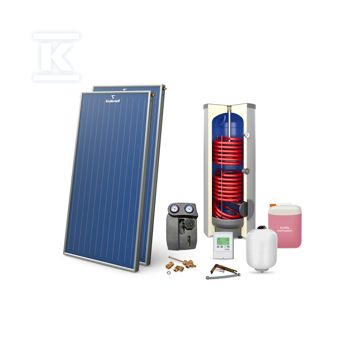 Zestaw solarny Premium dla 2-4 os. - 08-900400