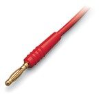 Wtyk pomiarowy, O 2 mm, z przewodem o długości 500 mm, czerwony
