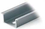 Szyna montażowa stalowa, 35 x 15 mm, grubość 1,5 mm, długość 2 m, z perforacją, zbliżona do EN 60715, srebrny