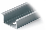 Szyna montażowa stalowa, 35 x 15 mm, grubość 1,5 mm, długość 2 m, z perforacją, cynkow. metodą ogniową ciągłą, zbliżona do EN 60715, srebrny