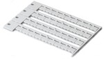 Mata oznacznikowa, jako karta, wymiary tabliczki 12 x 7 mm, nierozciągalne, do montażu zatrzaskowego, biały