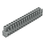 Gniazdo THT, konstrukcja prosta, raster 5 mm, 17-biegunowe pin lutowniczy 0,6 x 1,0 mm, szary