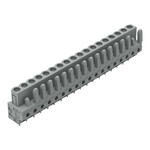 Gniazdo THT, konstrukcja prosta, raster 5 mm, 18-biegunowe pin lutowniczy 0,6 x 1,0 mm, szary