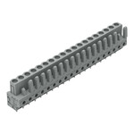 Gniazdo THT, konstrukcja prosta, raster 5 mm, 19-biegunowe pin lutowniczy 0,6 x 1,0 mm, szary