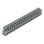 Gniazdo THT, konstrukcja prosta, raster 5 mm, 21-biegunowe pin lutowniczy 0,6 x 1,0 mm, szary