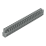 Gniazdo THT, konstrukcja prosta, raster 5 mm, 23-biegunowe pin lutowniczy 0,6 x 1,0 mm, szary