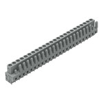 Gniazdo THT, konstrukcja prosta, raster 5 mm, 24-biegunowe pin lutowniczy 0,6 x 1,0 mm, szary