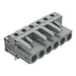 Gniazdo THT, konstrukcja kątowa, raster 5 mm, 6-biegunowe pin lutowniczy 0,6 x 1,0 mm, szary