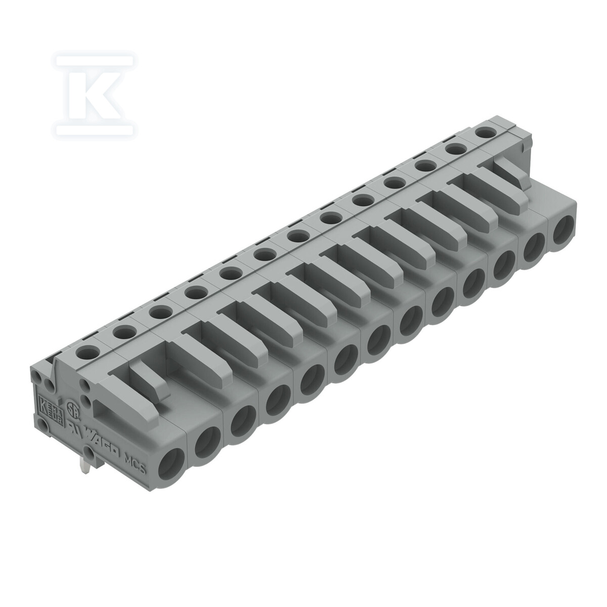 Gniazdo THT, konstrukcja kątowa, raster - 232-243