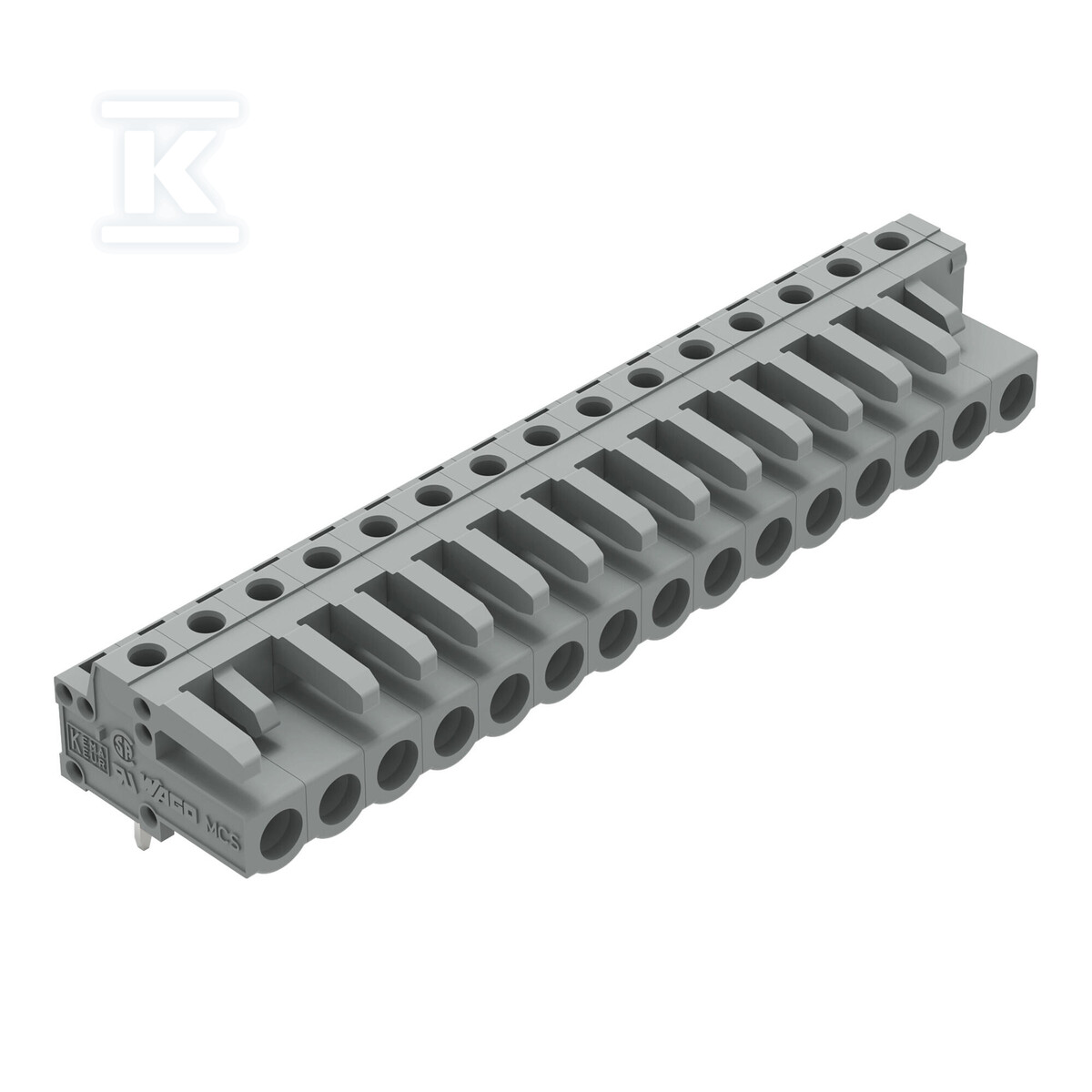Gniazdo THT, konstrukcja kątowa, raster - 232-245