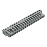 Gniazdo THT, konstrukcja kątowa, raster 5 mm, 18-biegunowe pin lutowniczy 0,6 x 1,0 mm, szary