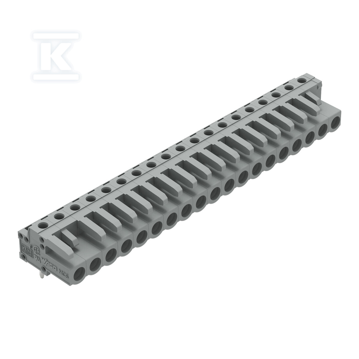 Gniazdo THT, konstrukcja kątowa, raster - 232-249