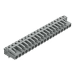 Gniazdo THT, konstrukcja kątowa, raster 5 mm, 19-biegunowe pin lutowniczy 0,6 x 1,0 mm, szary