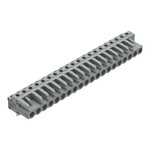 Gniazdo THT, konstrukcja kątowa, raster 5 mm, 20-biegunowe pin lutowniczy 0,6 x 1,0 mm, szary